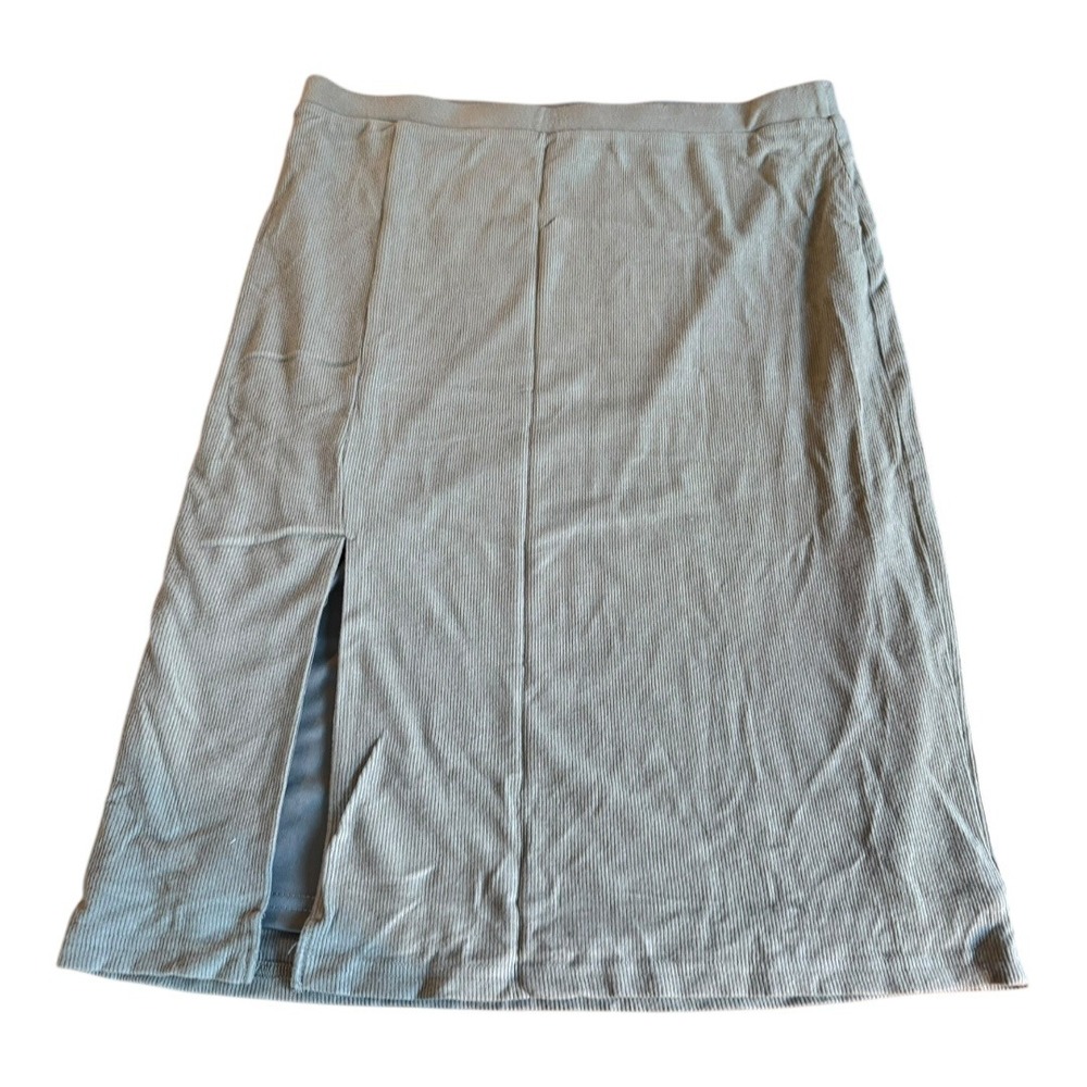 Altar State Corduroy Midi Skirt Split Front Light Green Size‎ XXL